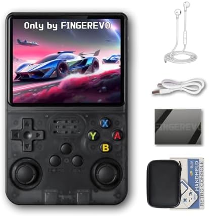 FINGEREVO R36S Handheld Game Console 3.5-in 640 * 480 IPS OCA Scr...