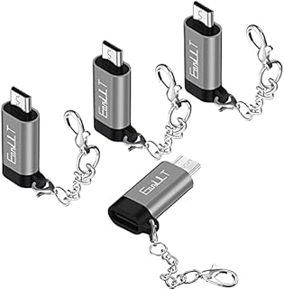 EasyULT USBC Female to Micro USB Male Adapter(4 Pack), Micro USB to USB C Converter Support Data Sync, for Samsung Galaxy S8/S8+, S7/S7 Edge, Huawei, and Micro USB Devices
