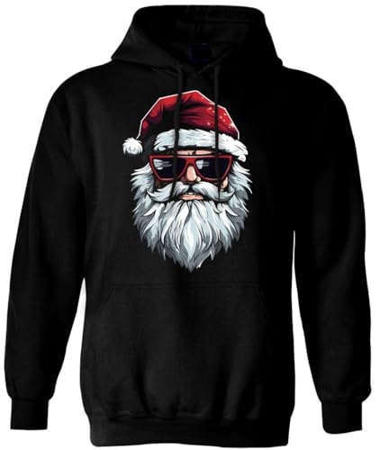 Tassenbrennerei Hoodie - Weihnachtspullover - Cooler Weihnachtsmann Pullover mit Weihnachtsmotiv - für Nikolaus, Weihnachten (DE/NL/SE/PL, Alphanumerisch, XL, Regular, Regular, Schwarz)