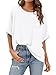 Bliwov 3Pack Women Oversized T-Shirt Short Sleeve Loose Tops Crew Neck Fashion Blouses Summer Outfits Beach Vacation Clothes Black,White,Grey