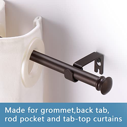 Bronze Window Curtain Rods 30 To 45 Inches, Decorative 5/8 Inch Diameter Single Window Curtain Rod Set For Room Divider, Bedroom, Living Room, Kitchen, Bathroom,With Brackets #TOP1