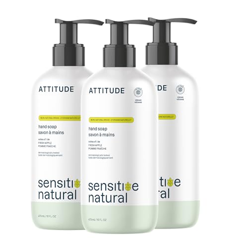 ATTITUDE Hand Soap for Sensitive Skin with Oat and Avocado O...