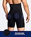 TAILONG Mens Shapewear Tummy Control Underwear Compression Shorts Slimming Body Shaper Leg Boxer Briefs Black