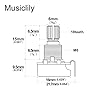 Musiclily A250K Mini Metric Coarse 18-Spline Split Short Shaft Pots Audio Taper Potentiometers for Electric Guitar Bass (Set of 2) #1