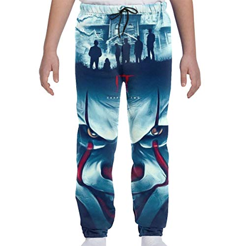 Kid's Penny-Wise Sweatpants - Elastic Ankle Athletic Pants with Pockets for Boys Girls Youth S(7-8) White