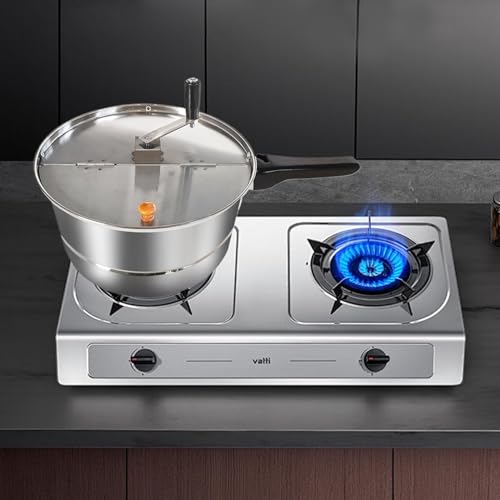 Popcorn Maker Manual Stirring Popcorn Maker Machine NonStick Stainless Steel Stovetop Pot with Heat Insulation Rubber Handle and Lid - Image 3