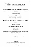Fontes rerum Austriacarum Diplomataria et acta. Zweite Abtheilung - XVIII Band 1522788476 Book Cover