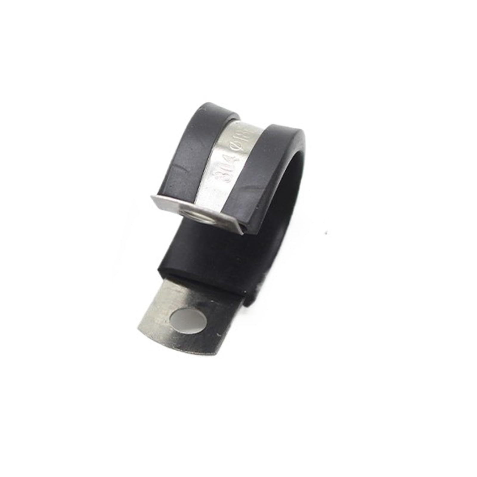 Abrazaderas de tubo de manguera de montaje de Cable, Clips P forrados de goma de acero inoxidable 304, 6MM-55MM, 2 uds.(13MM 2PCS)