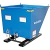 Global Industrial Steel Self-Dumping Forklift Hopper with Bump Release, 1 Cu. Yd Capacity, 6000 Lbs. Capacity, 61-1/16L x 41-5/16W x 42-11/16H, Blue