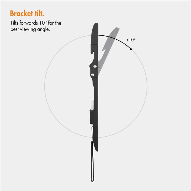 VonHaus TV Bracket Wall Mount with Tilt- for 32-65 inch LCD LED Plasma Flat Panels – Flat to Wall - Heavy Gauge Reinforced Steel