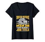Photo Gallery donna funny soccer referee job title maglietta con collo a v Photo Gallery donna funny soccer referee job title maglietta con collo a v