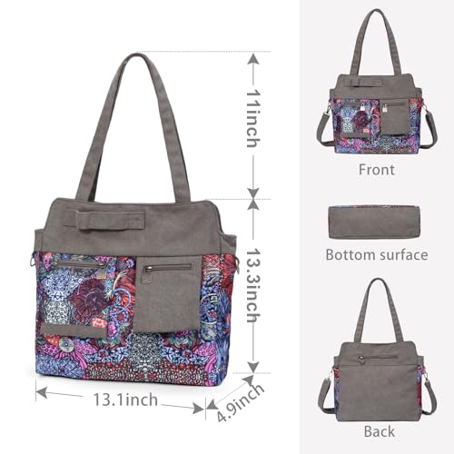 Bolso Tote Crossbody Boho Lona para Mujer miniatura 3