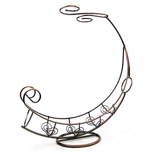 AMOZ Dekorationen Für Wohnzimmer Hauptdekoration Haus Elegante Ursprüngliche Piraten-Schiffs-Weinregal, Eisen Weinbecherhalter, Hauptdekoration Europäische Dekoration/Ancient Red Copper Cover