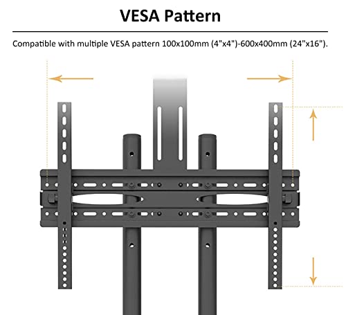 Soporte de TV móvil ajustable para pantallas de 32-65 pulg miniatura 4