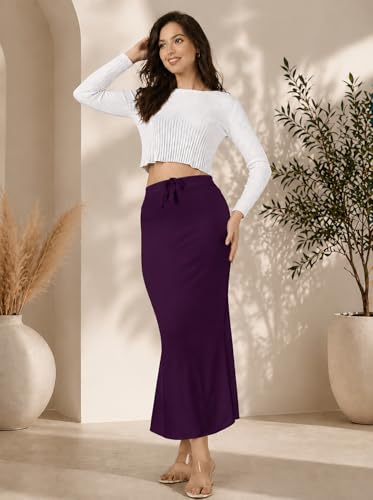 Image of Stretchable Saree Shapewear Petticoat for Women,Skirts for Women,Smooth Curve 4-Way Stretch Fish Cut Peticote Innerwear,Shape Wear Dress for Saree