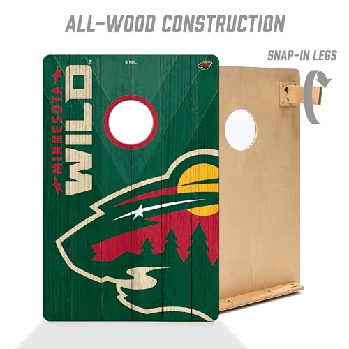 YouTheFan NHL Minnesota Wild 2’ x 3’ Wood Cornhole Game by YouTheFan - Image 4