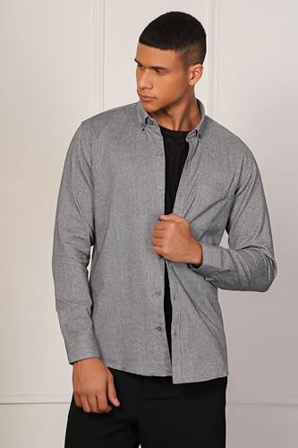 Image of Aatman Men's Eco-Friendly Cotton Shirt | Casual | Plain | Full Sleeve | Summer Regular Fit