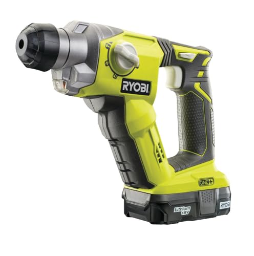 RYOBI Perforateur SDS+ Sans Fil 18V ONE+ R18SDS-0 – 4 Modes, Mandrin SDS+, Perçage Béton, Brique, Mode Burineur – Batterie Non Incluse