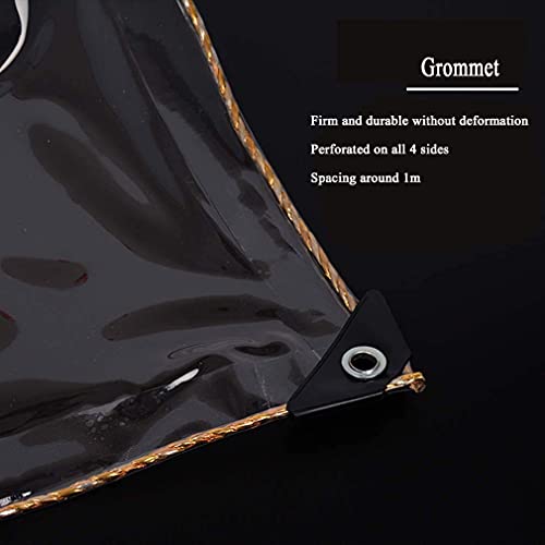 Lona resistente a la intemperie impermeable y transparente de PVC con ojales duraderos 5