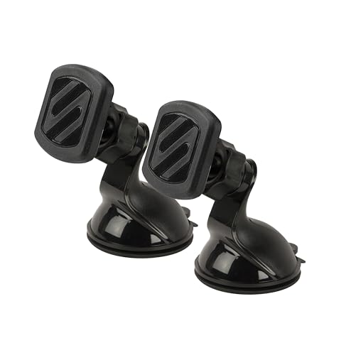 Scosche MAGWSM-2PXCES0 MagicMount Magnetic Suction Cup Phone Mount for Car Windshield/Dashboard, 360° Adjustable Magnet Head, Universal Phone Holder Compatible With iPhone, Samsung & More (Pack of 2)