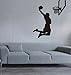 Large--Easy instant decoration wall sticker wall mural Sport Basketball-Basketball shoot (black)