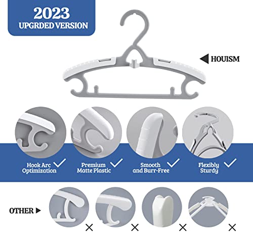 Houísm 36Pack Baby Nursery Closet Hangers, 11"-15" Extendable Laundry Infant Pant Hanger For Growing Kids Clothes - Newborn Baby Gift - Adjustable Children Coat Hanger For Girl Boy Toddler Kids #TOP2