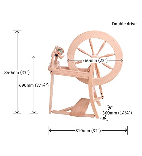 Traditional Spinning Wheel Natural #TOP1