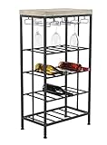 Deco 79 Contemporary Metal Rectangle Standing Wine Rack, 19