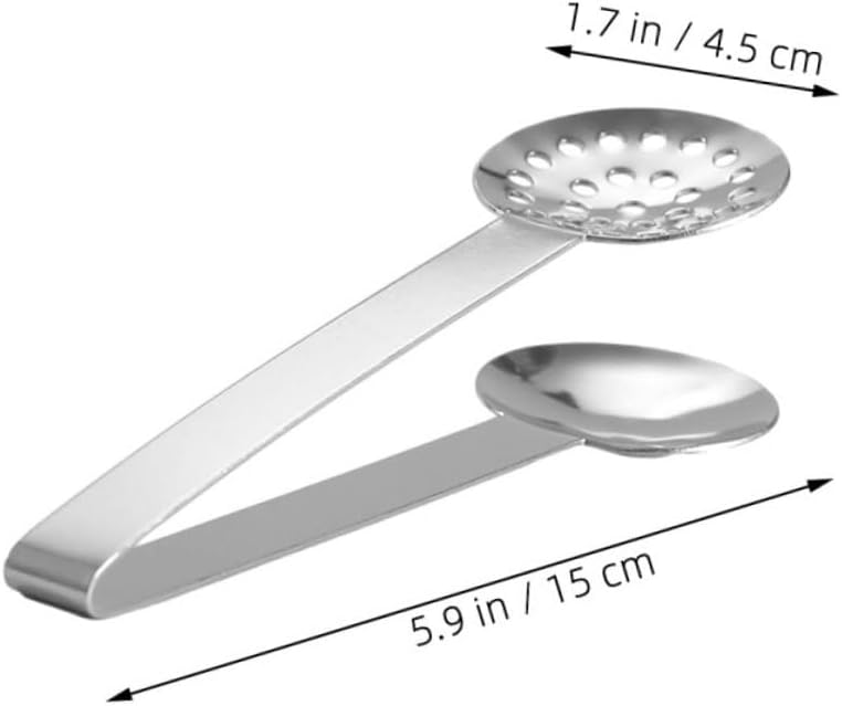 2pcs Stainless Steel Sugar Serving Tongs for Ice Cubes
