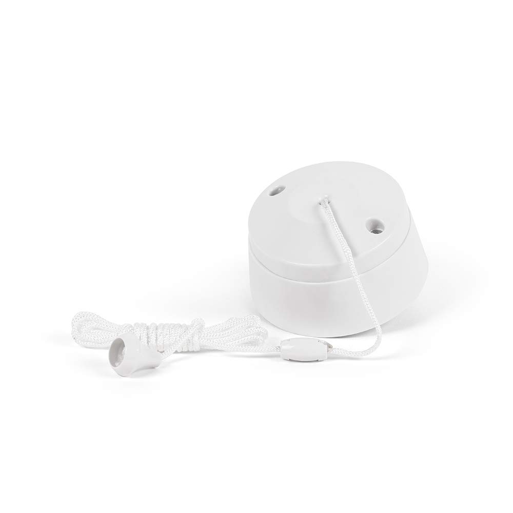 Lieber Ceiling Pull Cord Light Switch Pull Cord 10A 1 Way - White