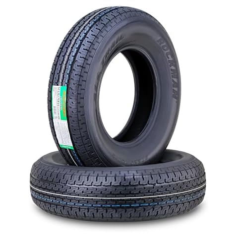 ROCKMAN Trailer Tire ST225/75R15 10-Ply Load Range E 117M Steel Belted Radial 11168, Set2 Cover