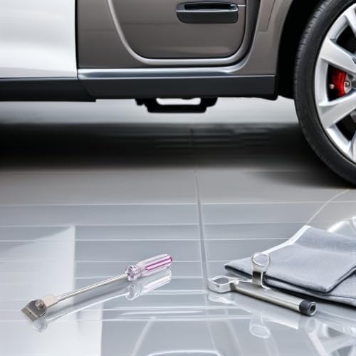 NUOBESTY Otomobil çıkartma sökücü, uzun ergonomik saplı, paslanmaz çelik yapıştırıcı kazıyıcı, pencere renklendirmesi için, vinil ve cam folyoları, oto bakımı için rakle - Görsel 5