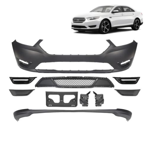 Front Upper Bumper Cover Grille Assembly Kit Fit Ford Taurus 2013-2019
