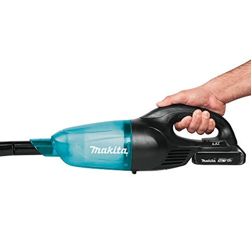 Image of Makita XLC02R1B 18V LXT Lithium-Ion Compact Cordless Vacuum Kit (2.0Ah), Black /Greenish Blue