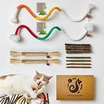 Catnip Chew Toys for Cats, 12 Pack Cat Toys with Silvervine Sticks, Natural Silvervine Stick Cage Balls & Bell Balls for Indoor Cats - Image 2