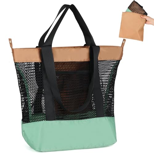 Sac de bain avec sac de lavage grand sac de plage en maille 30 l