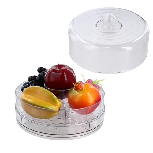 Caja de Aperitivos con Tapa, Bandeja para Aperitivos, Snack Box con 9 Compartimentos, Caja Organizadora para Dulces, Frutas, Galletas y Frutos Secos, para Pícnic, Fiestas y Reuniones Familiares