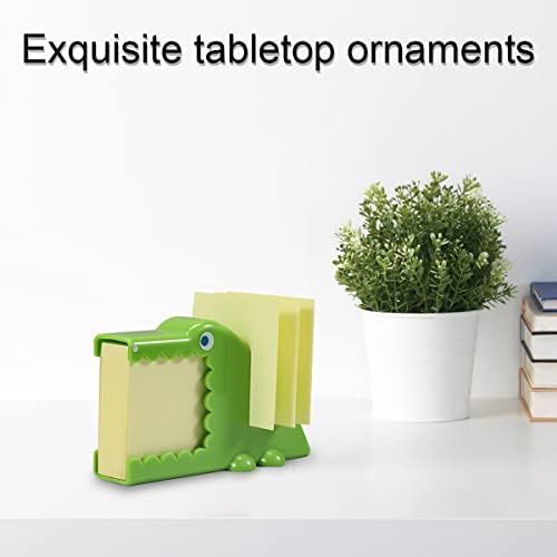 Memo Holder for Desk Multi-Functional Desktop Note Pad Note Dispenser Crocodile Gift for Women Pen Holder Note Clip Notes Bock of 200 Blanks,2 Packs