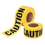 SafetyPro Caution Tape Roll, 3 in X 1000 ft Do Not Enter Barricade Tape, Yellow Warning Safety Tape with Bold Black Print for Danger Hazardous Areas (2 Pack)