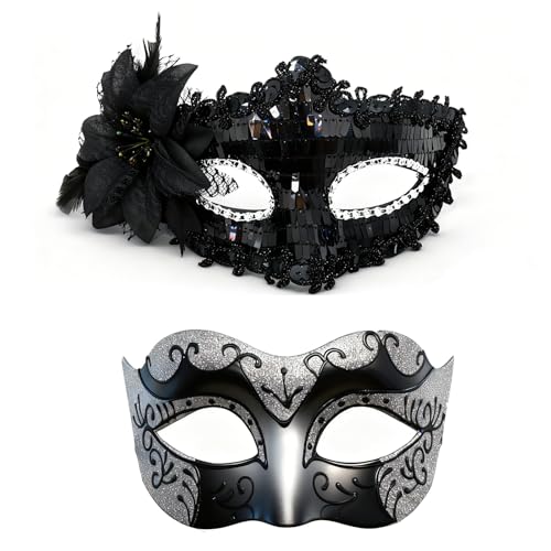4-teiliges Masken-Set – Halbgesichtsmaske Für Karneval, Halloween & Venezianische Partys