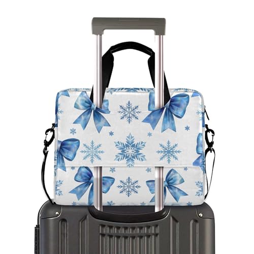 Funda para portátil invierno azul copo de nieve 13-15.6" miniatura 3