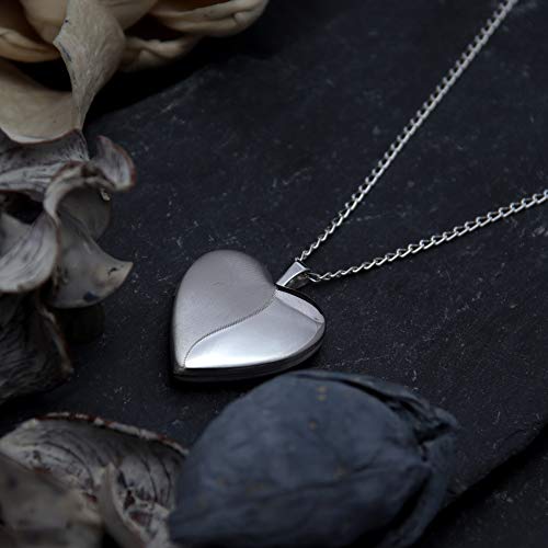 Medaglia portafoto a cuore 2 Toni Argento sterling...