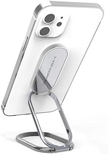 VAWcornic Phone Ring Holder, 540° Dual Direction Rotating Metal Phone Stand Phone Grip for Smartphone(iPhone, Samsung, HUAWEI), Tablet, Kindle, Switch Lite, Compatible with Magnetic Car Mount, Silver