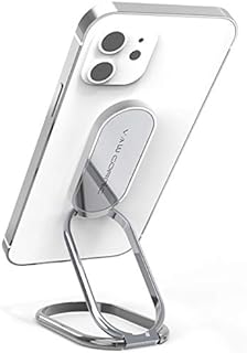 VAWcornic Phone Ring Holder, 540° Dual Direction Rotating Metal Phone Stand Phone Grip for Smartphone(iPhone, Samsung, HUAWEI), Tablet, Kindle, Switch Lite, Compatible with Magnetic Car Mount, Silver