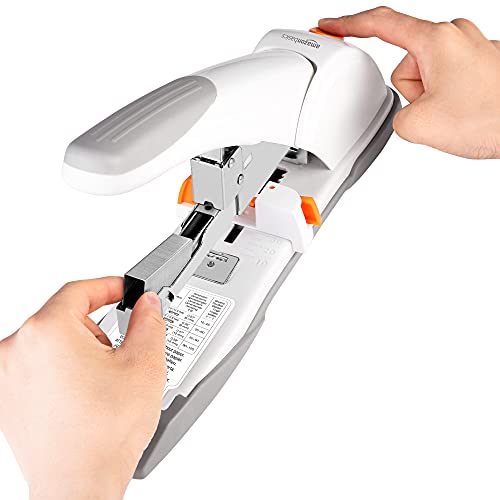 Amazon Basics Heavy Duty Stapler, 130 Sheet High Capacity, Large Office Stapler With 1000 Staples, White #TOP1