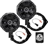 KICKER Speakers 6.5 inch for Chevrolet Malibu 2008-2012 Upgrade Kit - Pair of DS Series with Adapters and Harness, Coaxial 6 1/2 Car Audio Front Door Speaker for Chevy DSC650, 43DSC6504