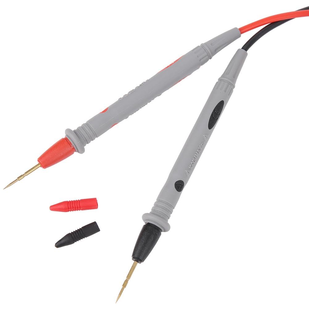 Nikou Puntali Tester Multimetro, 2 Pezzi AC/DC 1000V 20A Puntale per Test Multimetro in Silicone, Sonda di Prova, Elettronico Tester Misuratore Digitale Puntali Cavi per Elettricisti