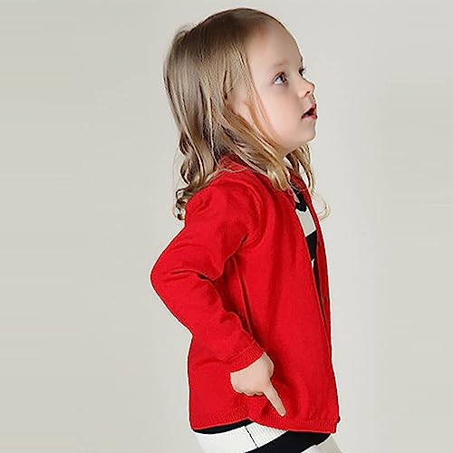 school uniforms for girls Baby Toddler Teen Boys Girls Crewneck Cardigan Sweaters Long Sleeve Kids Button Cotton School Uniform Knit Tops Outwear (D-C, 3-4 Years)3