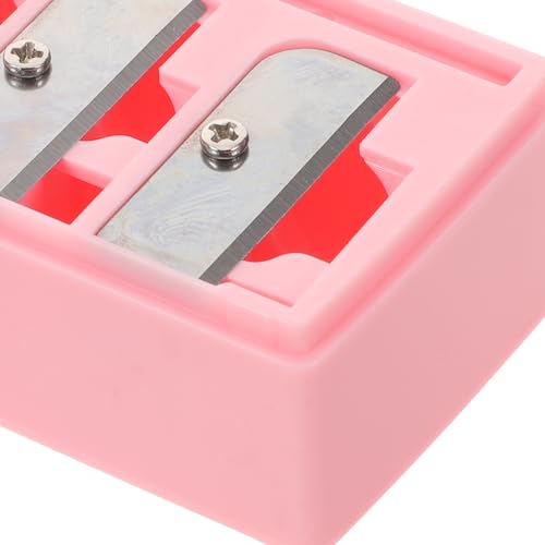 Sacapuntas para lápices de maquillaje Mikinona rosa con 5 agujeros y alta eficiencia 3