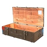 Obstkisten Online Munitionstruhe Typ PG-15 aus Holz, 103x48x21 - Militär Truhe Offizierskoffer Aufbewahrungskiste Munitionsbox Militaria